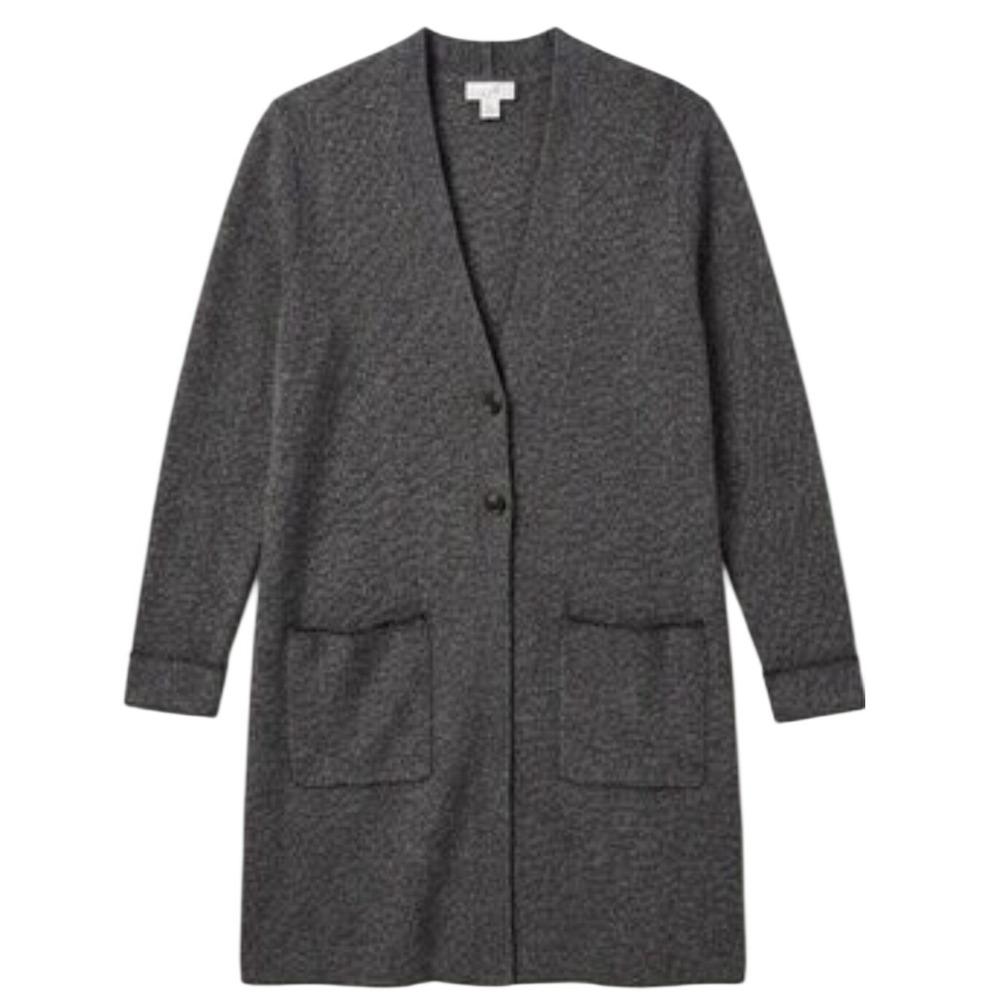 J. Jill Women's size Large Casual Pocket Minimalist Staple Wardrobe Cardigan